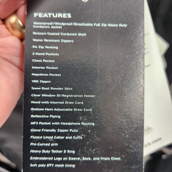 HMK Ascent Jacket Snowmobiling Jacket Men's Small #460-3031S NEW w/Tags - Picture 12 of 16